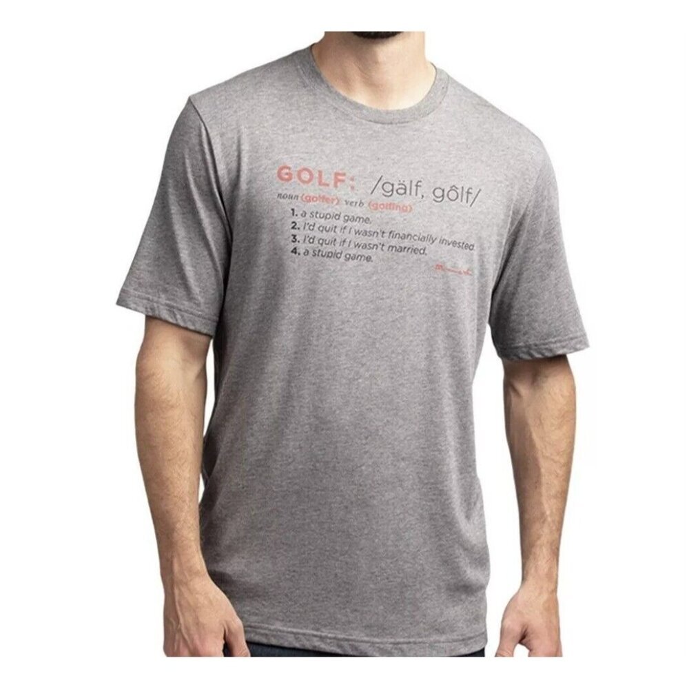Travis Mathew Men's T-Shirt Size S Golf  Trail Magic Short Sleeve Gray (48)